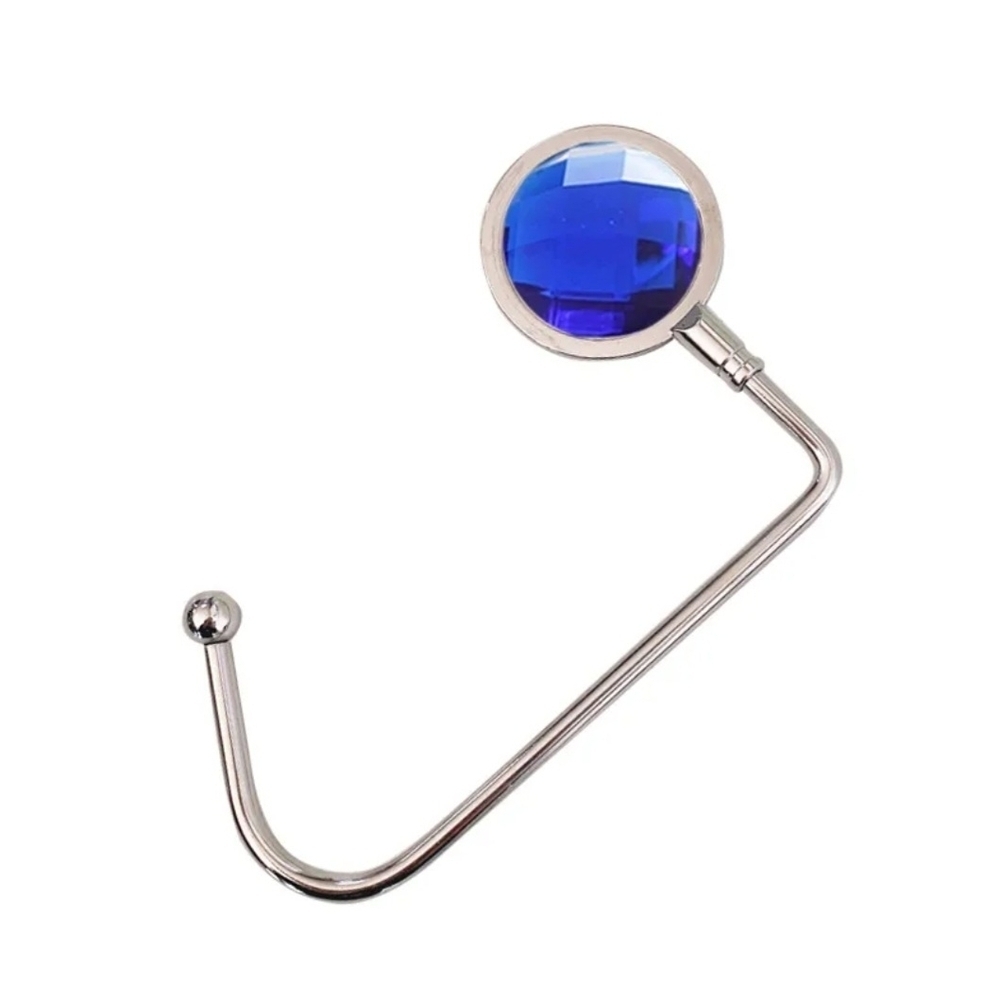 Purse Hook Rhinestone In Sapphire Blue